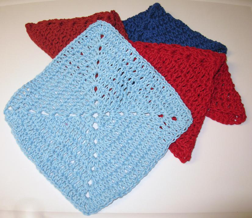 tricoter une lavette en coton